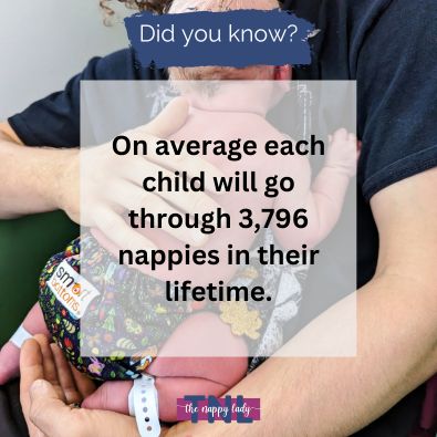 On average each child will go through 3,796 nappies in their lifetime.